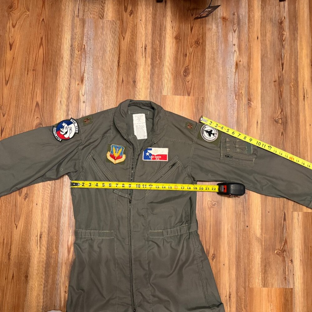 VTG Flyers Coveralls Mens 42R Reg Sage Green‎ FR Summer Fire Resistant Military - Picture 7 of 9